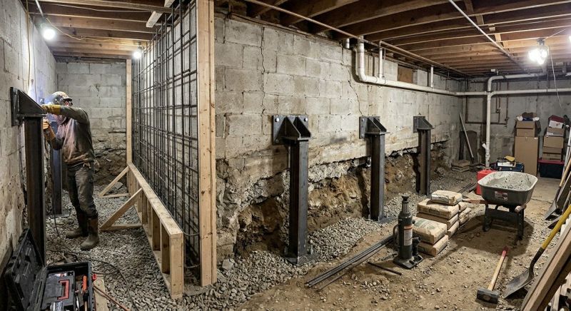 Basement Stabilization in Easton, MD