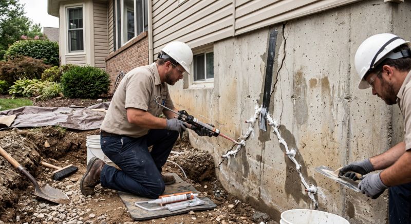 Cracked Foundation Repair in Grasonville, MD