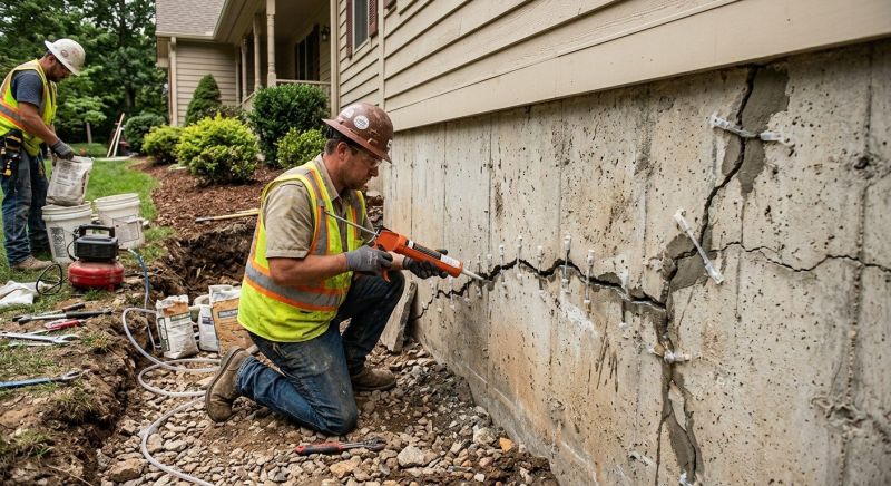 Cracked Foundation Repair in Preston, MD