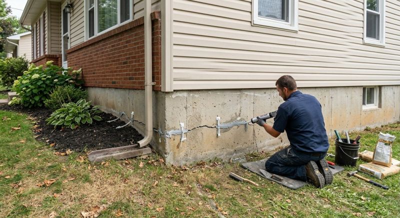 Cracked Foundation Repair in Queen Annes County, MD