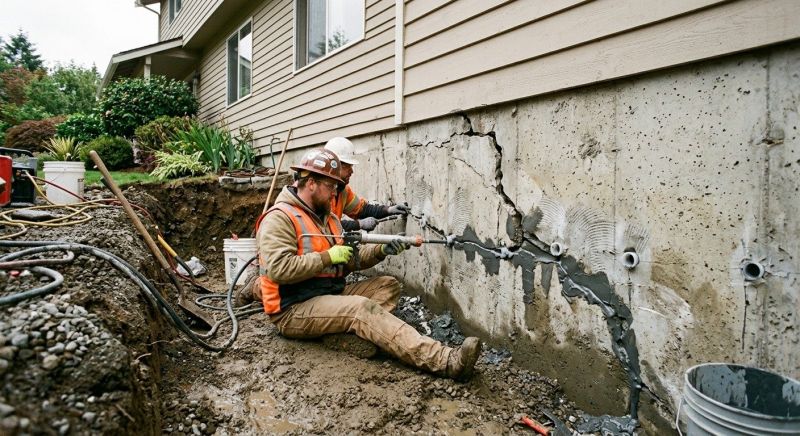 Cracked Foundation Repair in Ridgely, MD