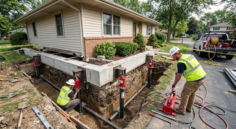 Foundation Jacking in Denton, MD