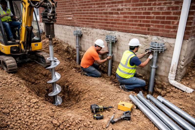 Helical Piers Installation in Easton, MD