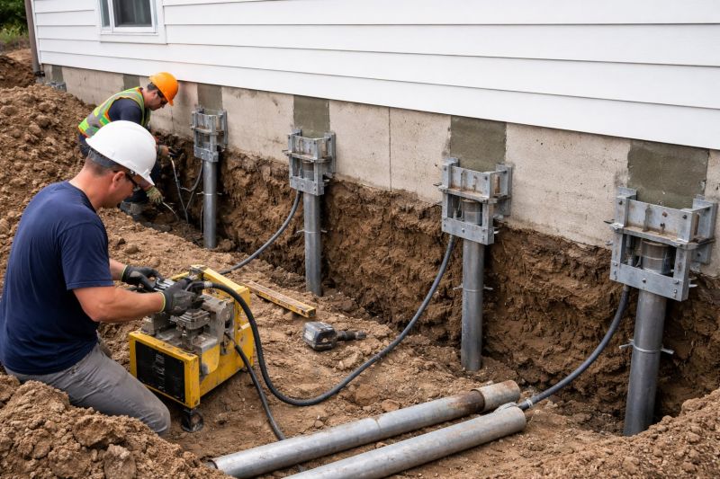 Helical Piers Installation in Easton, MD