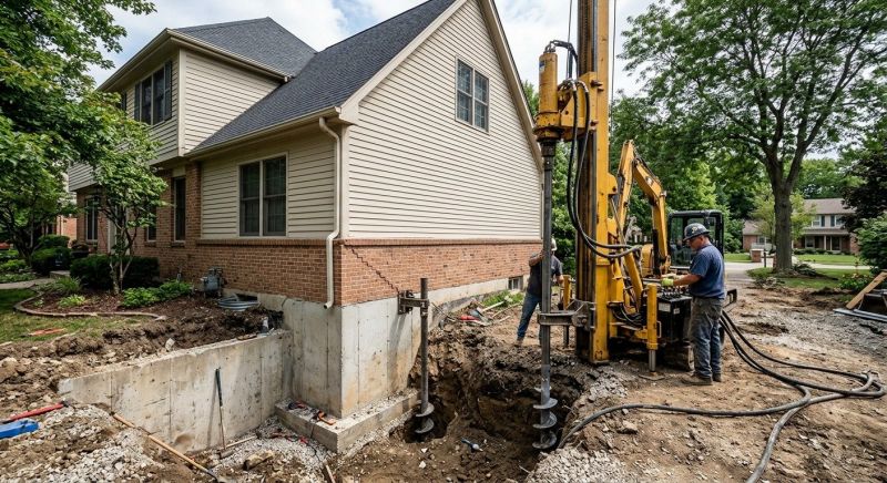 Helical Piers Installation in Easton, MD