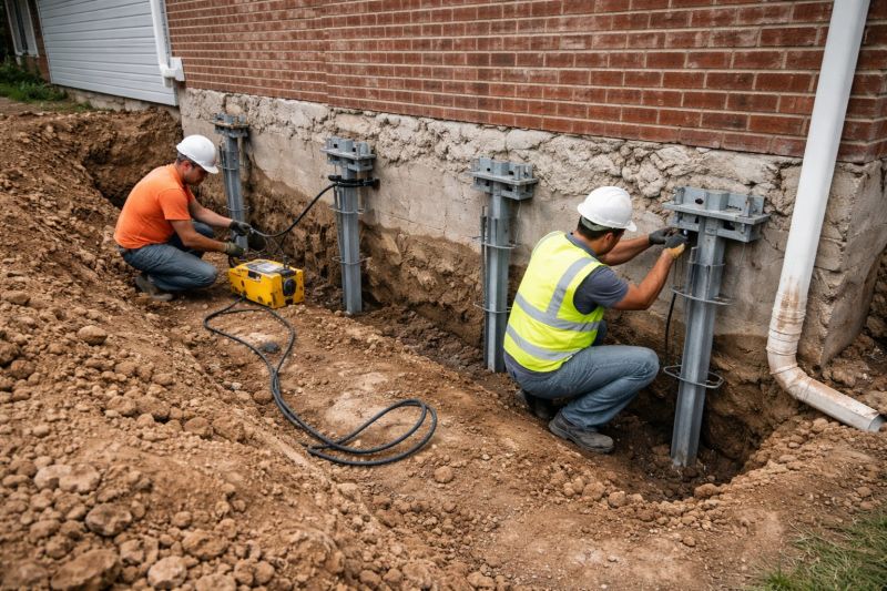 Helical Piers Installation in Easton, MD