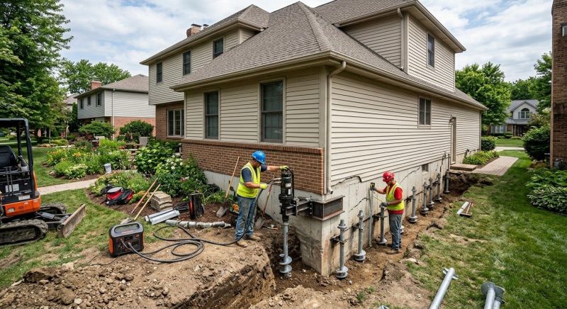 Helical Pile Installation in Easton, MD