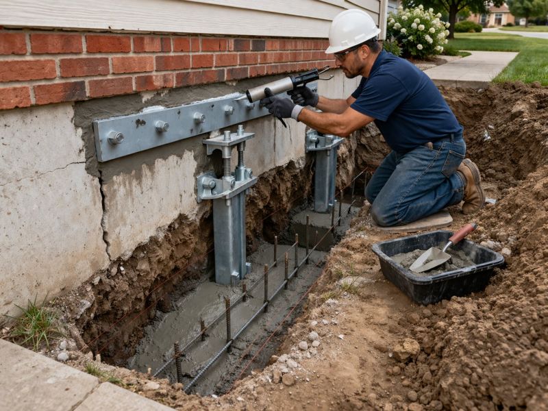 Sinking Foundation Repair in Preston, MD